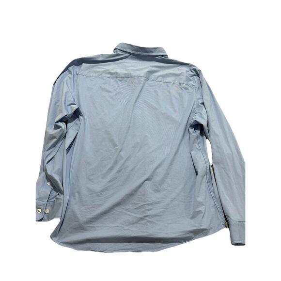 Rhone Shirt Mens XL Light Blue Checked Classic Fit Button Up lightweight - Picture 8 of 9